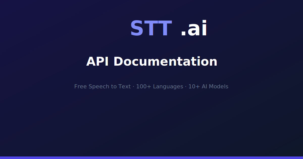 API Documentation | STT.ai
