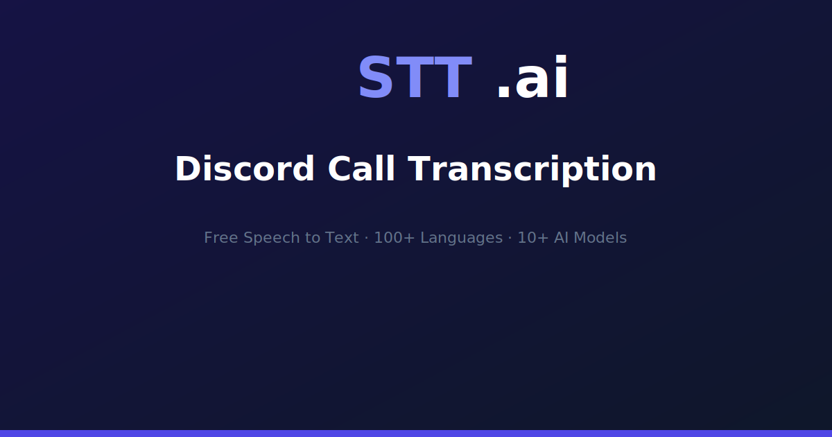 Discord Call Transcription | STT.ai