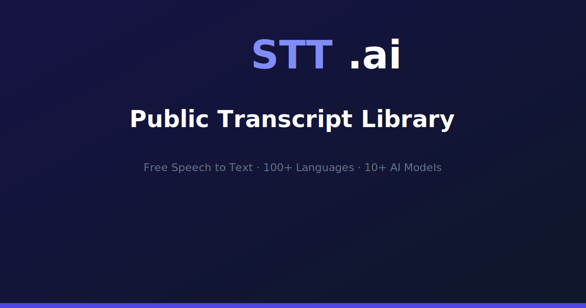 Public Transcript Library | STT.ai