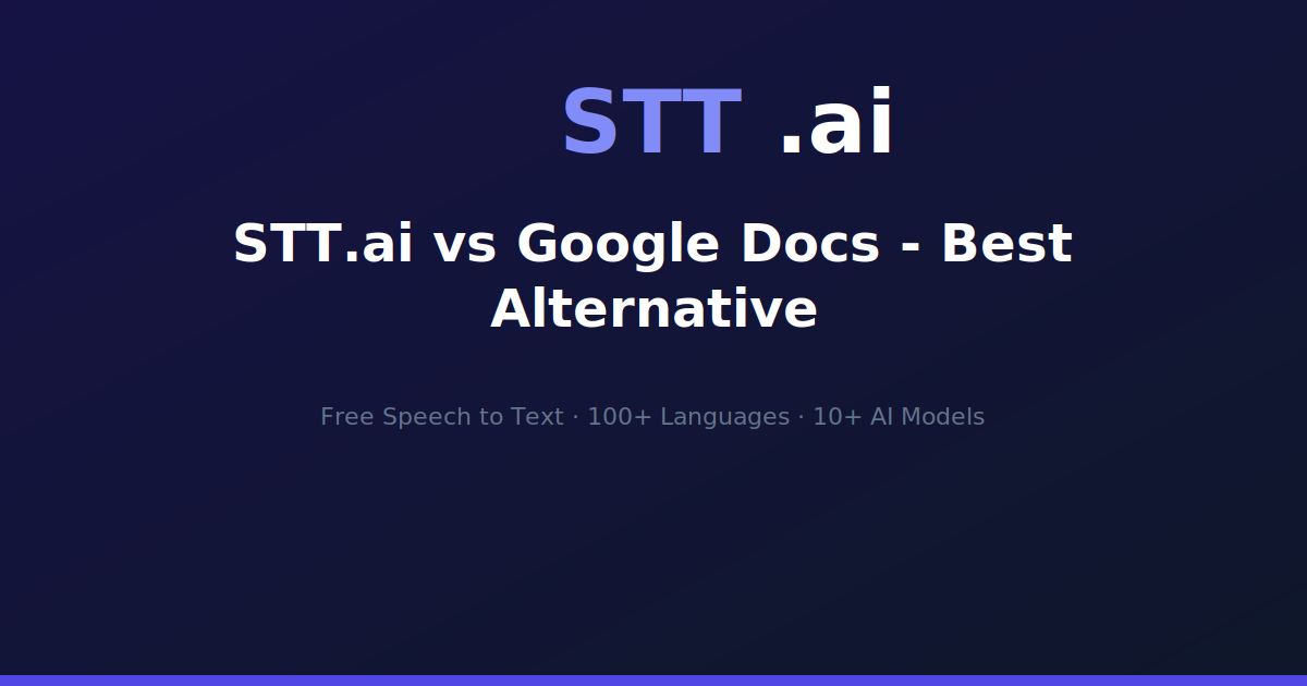 STT.ai vs Google Docs - Best Alternative | STT.ai