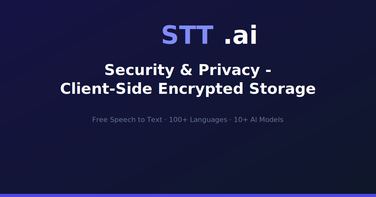 STT.ai's Client-Side Encryption: Unreadable Transcripts, Even to Them