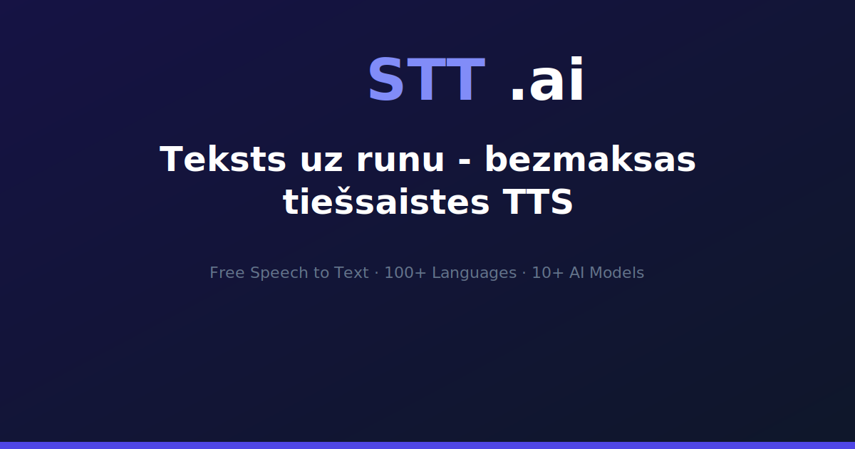 Teksts uz runu - bezmaksas tiešsaistes TTS | STT.ai