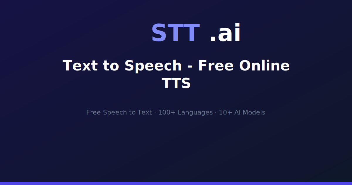 Text to Speech - Free Online TTS | STT.ai